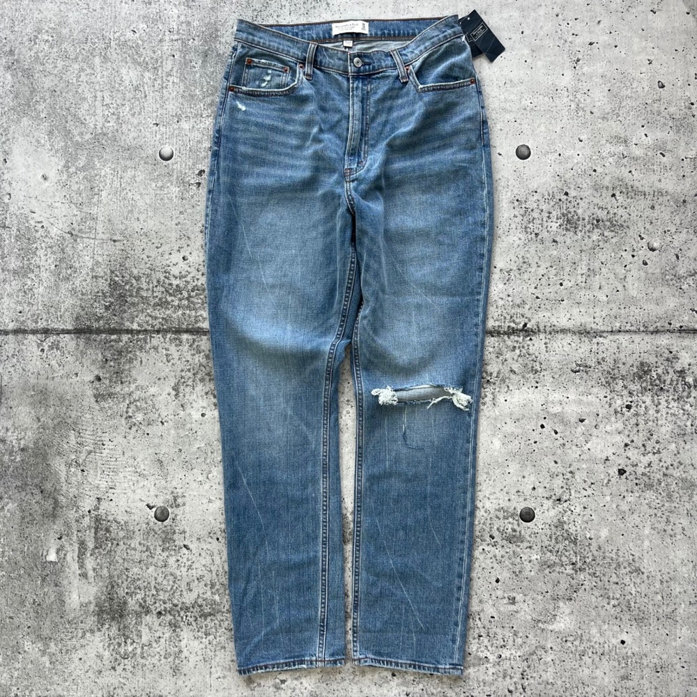 Abercrombie & Fitch Jeans Women 30/10L Blue 90s Slim Straight Curve Love NWT